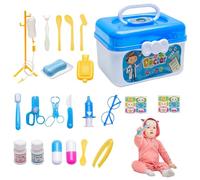 Kit médico para niños - 23 piezas Pretenplay Pedagogía Doctor Kit con estetoscopio, juguete de Navidad para niños, juego de rol para niños pequeños a partir de 3 años