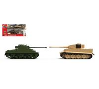 KIT MODELO MILITAR ESTÁTICO AIRFIX TANQUE TIGRE 1 VS SHERMAN 1/72