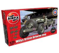 KIT MODELO MILITAR ESTÁTICO AIRFIX WILLY'S JEEP TRAILER 6PDR PISTOLA ESCALA 1:72
