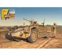 KIT MODELO MILITAR ESTÁTICO ITALERO AS-42 SAHARIANA TANQUE ESCALA 1:35