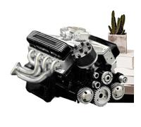 Kit Modelo Motor V8 | Modelo Mecánico de Resina Para Montar,Juguetes Científicos Realistas Juegos Educativos, Decoración de Oficina para Habitación Infantil Salón Presentación Estante