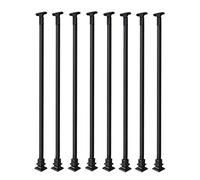 Kit moderno de barandilla tipo loft con metal for escaleras interiores madera, ideal for seguridad en patios, restaurantes y escuelas(8 Pcs,H 130cm/51 in)