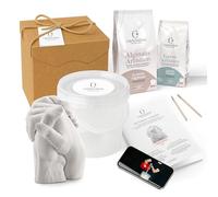 Kit Molde de Manos Pareja 3D - Moldes de Yeso & Alginato Made in Italy - Set Completo para 2 Personas (Adulto + Adulto o Adulto + Niño) - Regalo Original para Navidad, Aniversario, Boda, San Valentín