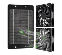 Kit monocristalino del panel solar 15w con dos ventiladores de escape para el enfriamiento y circulación de la casa del animal doméstico del rv del invernadero como se muestra