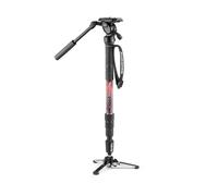 Manfrotto Element MII Kit Monopié Vídeo Fluido Aluminio con Rótula, Ligero, Carga hasta 4 kg, Base Fluida Plegable, 4 Secciones, Twist Locks, para Cámaras DSLR y Sin Espejo