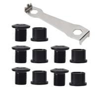 Kit Monoplato Mtb Tornillos Plato Bicicleta Aleación Aluminio Doble Platos Chainring Bolts con Llave Fija para Bicicleta de Carretera, Bicicleta de montaña