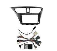Kit Montaje Autoradio para Civic Hatchback 2012-2017 9 Pulgadas 2DIN Radio Coche DVD Multimedia Arnés Tablero Cable Adaptador Marco Panel
