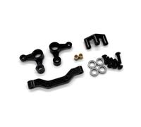 Kit Montaje Dirección Metal para Tamiya II MB01 58748 47516 1/10 | Pieza actualización coche RC kit dirección metal manejo preciso pistas gira con capacidad respuesta(Black)