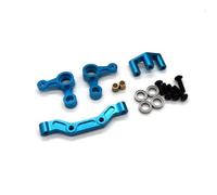 Kit Montaje Dirección Metal para Tamiya II MB01 58748 47516 1/10 | Pieza actualización coche RC kit dirección metal manejo preciso pistas gira con capacidad respuesta(Blue)