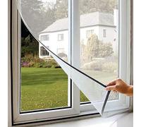 Kit Mosquitera Magnética para Ventanas, Pantalla Mosquitera Ajustable de Fibra de Vidrio con Marco PVC, Tira Magnética Adhesiva 5 m, Clips de Apertura Integrados, Recortable a Medida