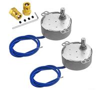 Kit Motor para plato Giratorio Microondas 220-240V 2 Pcs Kit | Eje 7mm, acoplador para latón flexible, conexión segura, adaptable diámetros, montaje para fácil sin herramientas