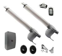 Kit Motor para puerta batiente o abatible de dos hojas VDS EGO. Incluye dos motores + 2 mandos + Cuadro de control + fotocélula emisor/receptor + soportes y accesorios.