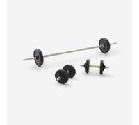 Kit Musculación Mancuernas + Barra + Discos Hierro Fundido 80 % Reciclado 50 kg Talla única