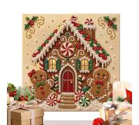 Kit Navideño De Arte Con Perlas Y Strass Cuadros Artesanales Navideños De