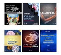 Kit Netter Atlas de Anatomia Humana + Embriologia Clínica + 4 livros