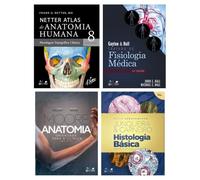 Kit Netter Atlas de Anatomia Humana + Guyton & Hall + 2 livros