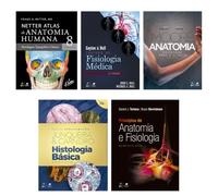 Kit Netter Atlas de Anatomia Humana + Princípios de Anatomia + 3 livros