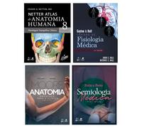 Kit Netter Atlas de Anatomia Humana + Semiologia Médica + 2 livros