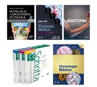 Kit Netter Atlas de Anatomia Humana + Sobotta Atlas de Anatomia + 3 livros