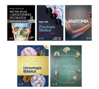 Kit Netter Atlas de Anatomia Humana + Tratado de Fisiologia + 3 livros