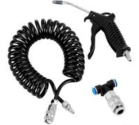 Kit neumático de conexión rápida tipo T de 6 mm para mantenimiento de asiento de camión para polvo versátil, cuidado de vehículos comerciales, 24,5 cm (negro)
