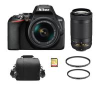 KIT NIKON D3500 18-55mm VR+70-300MM VR+tarjeta 32GB+Bols Protector 55&58mm