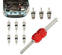 Kit Nucleo Valvola Ca - Herramientas De Válvulas Neumáticos | Herramienta Extracción Vástago | Set Di Precisione Da 10 Kit Valvole Ac Per La Sostituzione Hvac, Camprer, Aria Condiziona