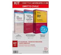 Kit. Obiettivo avvocato 25/26 Diritto civile: Atti giudiziari di diritto civile-Tecniche di redazione dell'atto giudiziario di diritto civile-Codice civile annotato 2022/2025. Con aggiornamento on...