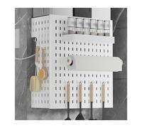 Kit organizador de tablero perforado para el hogar y la oficina, panel de exhibición montado en la pared con accesorios, escudo decorativo para calentador de agua y tubería de gas, 35 x 17 x 40 cm