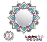 Kit Painting Diamond De Espejo, Espejo CosméTico Mandala, Espejo De Maquillaje De Diamante Painting NiñOs, NiñA Regalo De CumpleañOs Juguete, Mandala Pintura Diamante Espejo Para Regalos De CumpleañOs