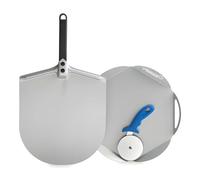 Kit Pala Pizza Amiga Aluminio 33 Cm Con Bandeja Y Cuchilla - GI.METAL - Casa