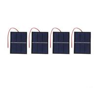 Kit Panel Solar 60x80mm 4-Pack con Cables | 4 unidades incluidas, tamaño 60x80mm, cables 15cm, para fácil instalación, peso ligero