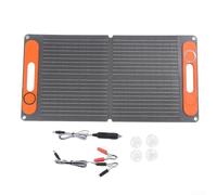 Kit Panel Solar 80W Plegable 12V con para puerto USB para Camping y Jardín - Cargador para batería Coche Monocristalino