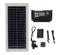 Kit Panel Solar Policristalino, Controlador 100A, 10W 18V, Caja Batería para Coche Campamento - Carga Eficiente, Portátil y Durable para Exteriores