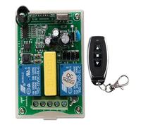 Kit para abrir puertas, AC 220V 2 CH 2CH mando inalámbrico de radiofrecuencia receptor + transmisor Motor Tubular puerta garaje pantalla proyección persianas(P)