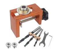 Kit para agujeros de bolsillo - Modelo de abrazadera ajustable, modelo de perforación de precisión - Para aficionados a la madera, profesionales, principiantes, para trabajo, instalación, carpintería