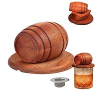 Kit para Ahumar en Barril de Madera, Ahumador de Whisky y Cócteles, Kit para Ahumar a La Antigua, Infusor para Ahumar, Regalo para El Bar en Casa para Hombres, Papás y Esposos
