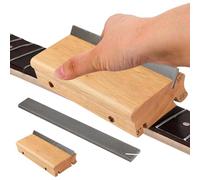 Kit para amolar teclas de guitarra - Lima de madera con ángulos de 3/23/35 grados, herramienta para nivelar y lijar, accesorios para redondear y perfilar bajos para hombres, mujeres y niños
