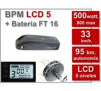 KIT Para Bicicletas Eléctricas BPM 500W + Batería FT 16 Ah. Ciclotek 27,5"