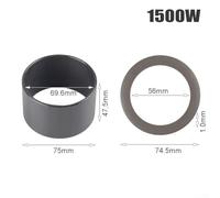 Kit para cilindro para compresor Aire 63.5x69x24.5mm Sin Aceite(For 1500W) | Medida 63.5x69x24.5mm, para ideal 550W-600W, goma , silencioso, sin aceite
