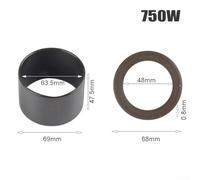 Kit para cilindro para compresor Aire 63.5x69x24.5mm Sin Aceite(For 750W) | Medida 63.5x69x24.5mm, para ideal 550W-600W, goma , silencioso, sin aceite