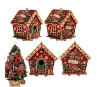 Kit Para Con Perlas Casa Madera Pedrería Santa Decoración Navideña Hogar