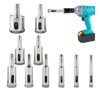 Kit para corona perforadora de carburo | Kit de herramientas de alta dureza y resistencia al desgaste,taladro abreagujeros - para cobre, mármol, granito, acero inoxidable, cerámica hierro