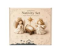 Kit para coser una escena de patchwork, kit artesanal navideño para decorar la mesa y crear una atmósfera festiva (E, One Size)