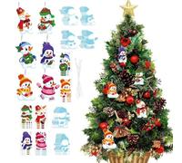 Kit para Crear Adornos Navideños 72 piezas de decoración con pegatinas | Kit DIY de Colgantes Navideños Para Actividades Manuales en Árbol Puerta Pared Ventana Tirador