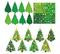 Kit para Crear Adornos Navideños 72 piezas decorativas estacionales con | Kit de colgantes navideños caseros Para Actividades Manuales en Árbol Puerta Pared Ventana Tirador D