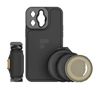 PolarPro - LiteChaser iPhone 14 Pro - Kit de directores - Incluye Funda para iPhone 14 Pro - Agarre LiteChaser - Filtro VND 3-5 - Filtro CP - Filtro VND 3-5 - Botón de Obturador Bluetooth