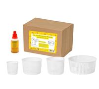 Kit para Elaboración de Queso - 32 Moldes Redondos + Cuajo de Ternera 30 ml