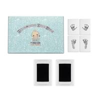 Kit para enmarcar huellas de bebé sin usar tinta | Impresiones perfectas e indoloras sin una gota de tinta en su hijo | Kit de impresión sin tinta fácil y rápido en dos pasos