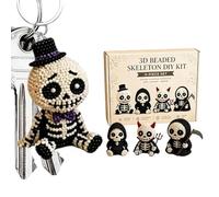 Kit Para Hacer Abalorios - Materiales de manualidades para calaveras | Kit Abalorios Decoración Gótica 3D Espeluznante | para Manualidades, Regalos de , Decoración de Escritorio, Todas las Edades, Pri
